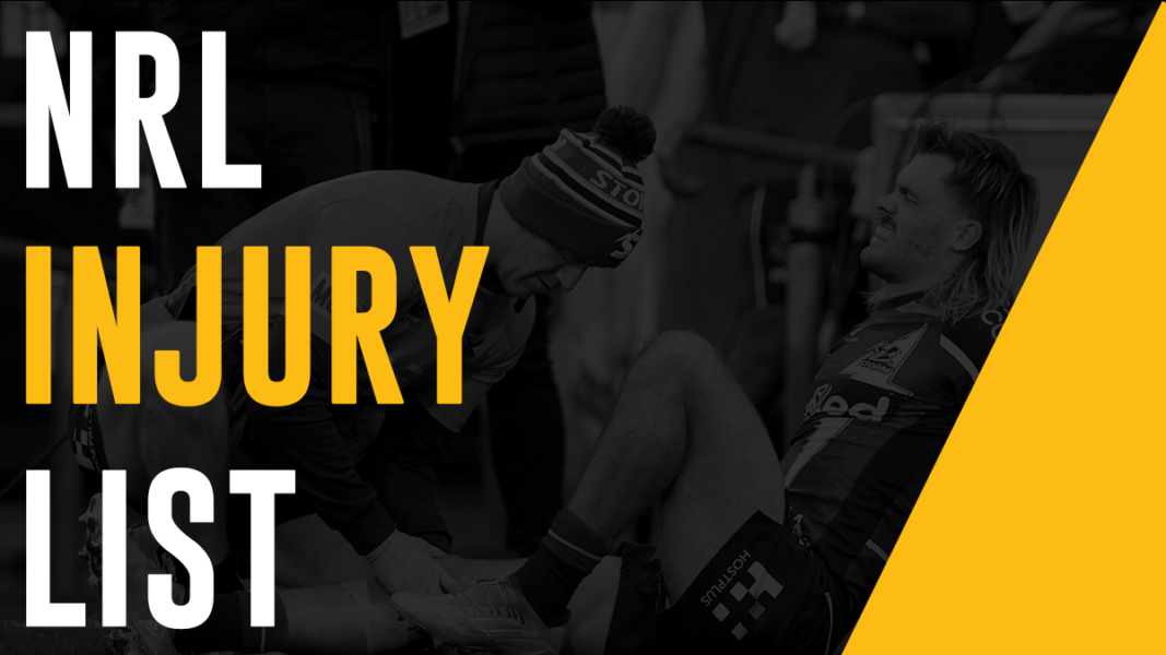 NRL Injury List  NRL Team Injuries for the 2023 Season - KRUZEY