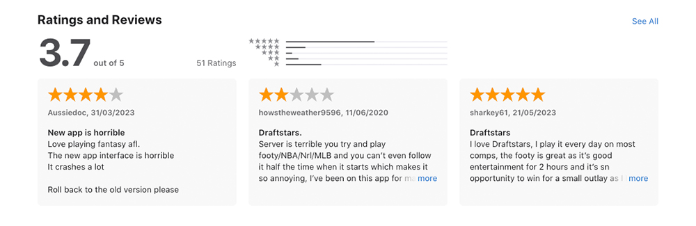 Draftstars User Reviews