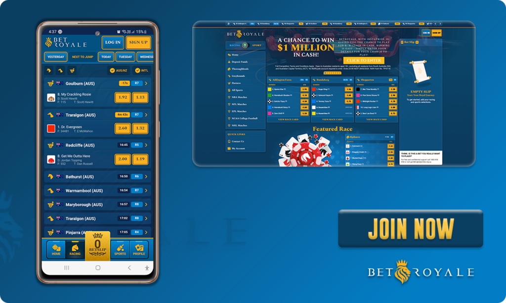 BetRoyale Betting Site User Interface