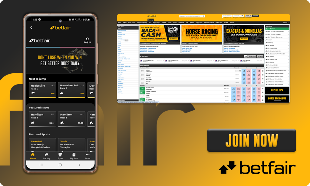 Betfair Betting Site User Interface