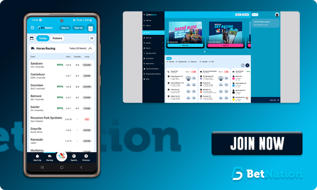 Betnation Betting Site User Interface