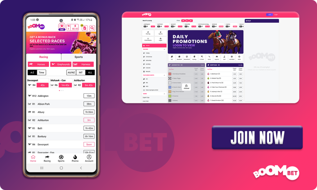 BoomBet Betting Site User Interface