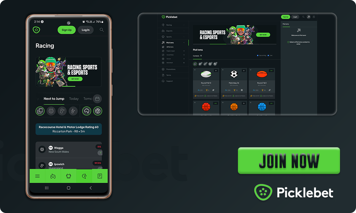 Picklebet Betting Site User Interface