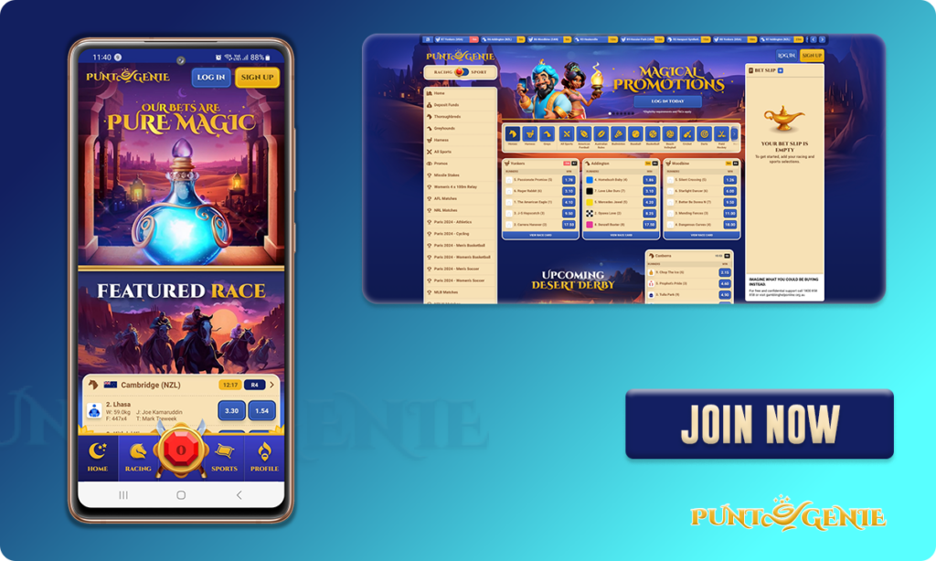 PuntGenie Betting Site User Interface