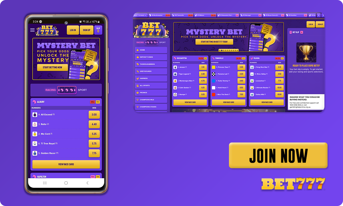 Bet777 Betting Site User Interface