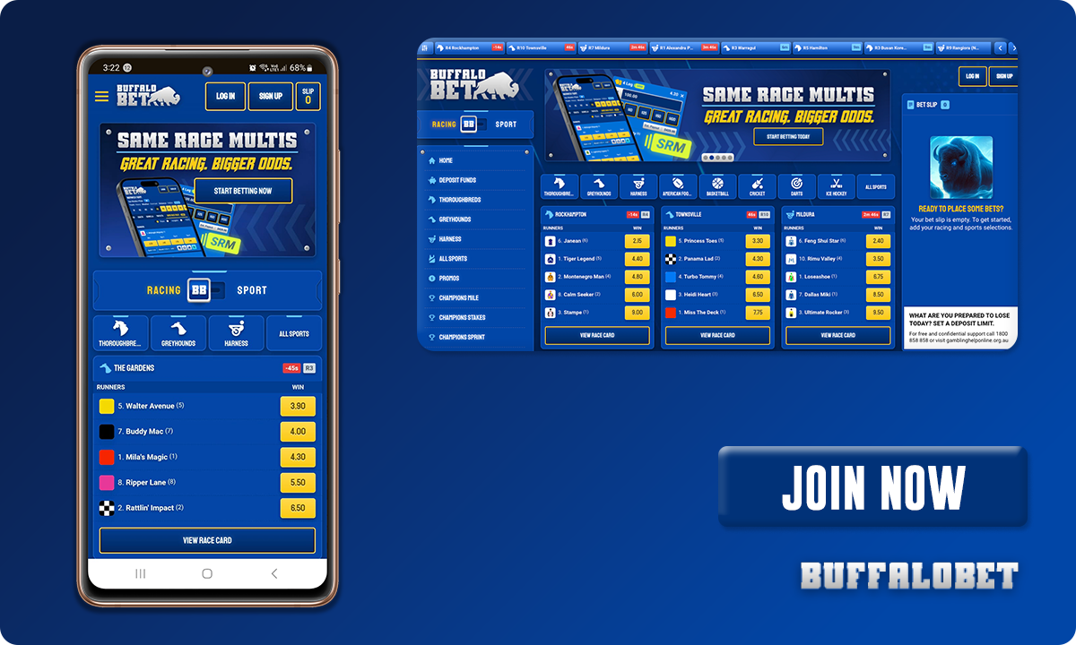 BuffaloBet Betting Site User Interface